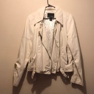 White leather jacket